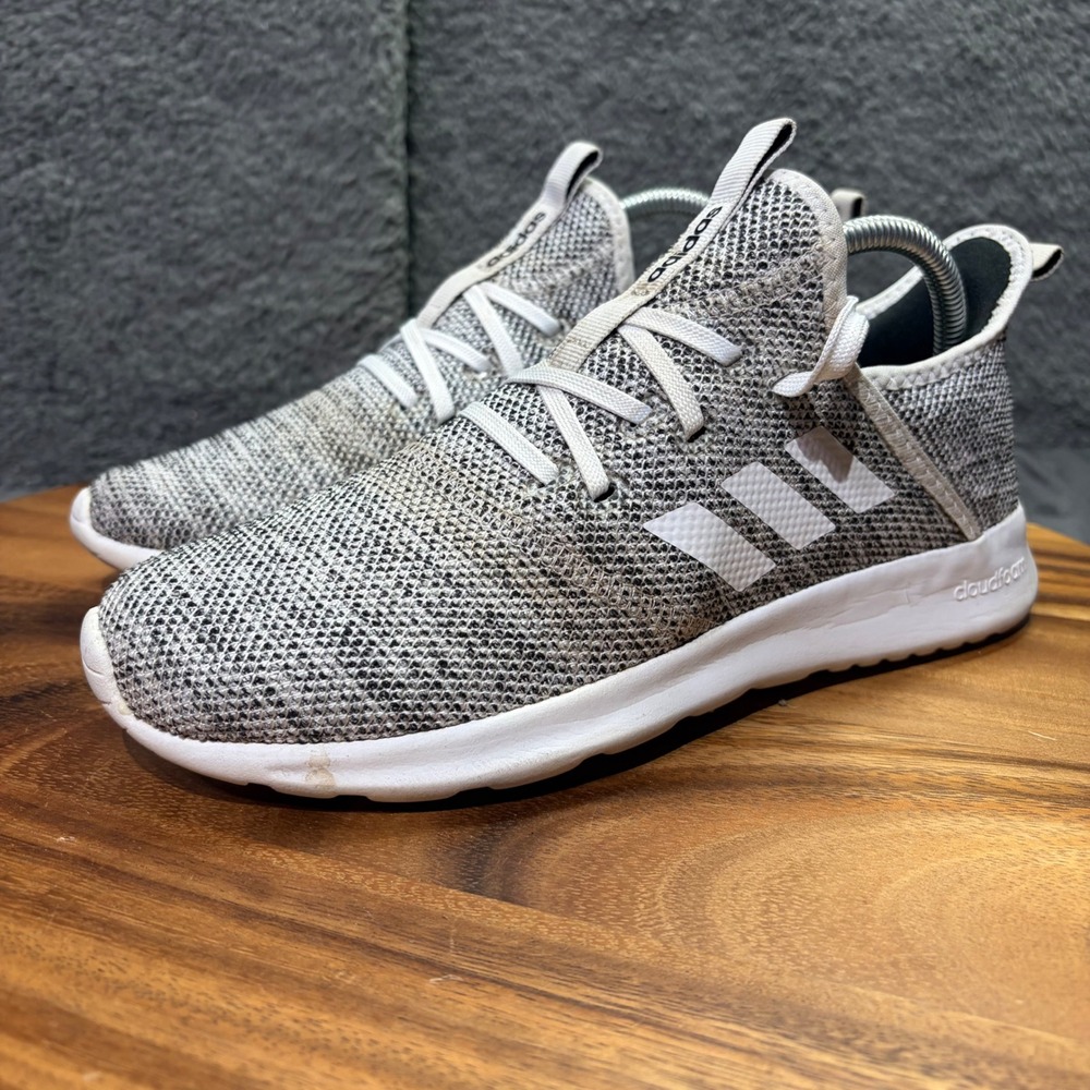 Adidas Cloudfoam Pure Womens Grey White Knit Running Shoes DB0695 Size 8 - Picture 5 of 12